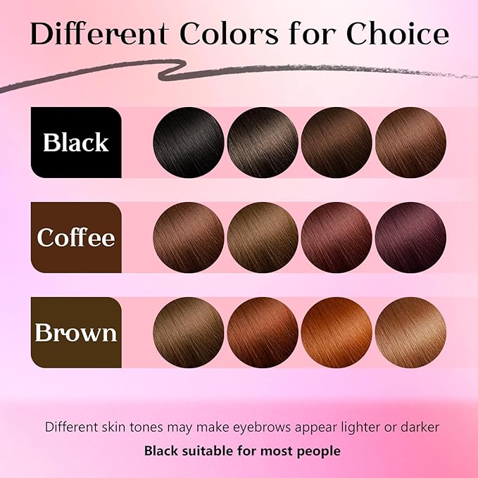 Eyelash and Eyebrow Color Kit 2-in-1, Safe Easy Use & Salon at Home, Wild & Natural Effect for Eyebrows Lashes, Professional Instant Lash Brow Coloring Set 7ml (Black)