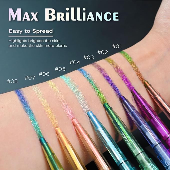 Multichrome Eyeliner Gel Pencil,Waterproof Long-Lasting Vegan Cruelty Free Eye Liner,Shifting Colors Eyeliner Pen (#303, 0.01 Ounce)