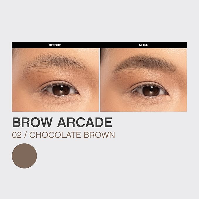 Vivienne Sabó Brow Arcade Eyebrow Pencil – Micro Definer with Brush for Natural Shaping, Long-Wear Color for Full, Defined Arches, Shade 02 Chocolate Brown, 0.035 oz