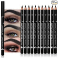 WanTuoluo Eyebrow Pencils for Women, 12Pcs Hard-Core Wooden Eye Brow Eye Liner Pen for Beginner Makeup, Waterproof & Sweat-Proof (12Pcs-Black-Eyebrow Pencils)