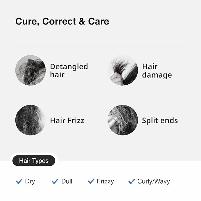 Cureskin Smooth and Shine Hair Serum for Dry Frizzy Hair Women and Men | Helps Reducing Hair Breakage, Frizz and Detangels for Strong, Protected and Shiny Hair, 1.69 Fl Oz (Pack of 1)