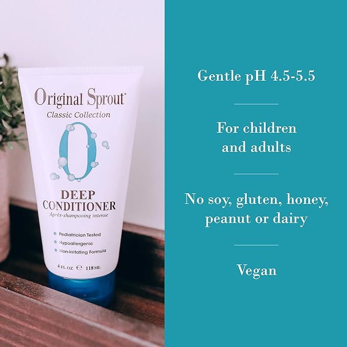 Original Sprout Deep Conditioner for All Hair Types, Vegan Conditioner, 12 oz. Bottle