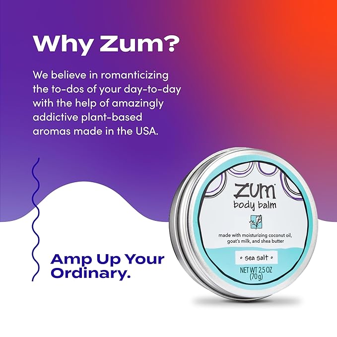 Zum Indigo Wild Body Balm - Body Moisturizer for Women & Men - Includes Goat's Milk, Shea Butter & More - Natural Skin Moisturizer - Sea Salt - 2.5 oz