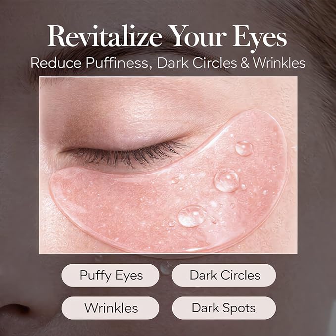 Under Eye Mask, Rose Under Eye Gel Pads With Collagen, Skincare Eye Patch Masks for Women and Men