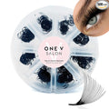 One V Salon, 500 Loose Professional Use Premade Fans Eyelash Extensions, C Curl Volume Lashes, 10D 14D 20D-0.05 Thickness, 9-16mm Fluffy Handmade Fan Mixed Tray