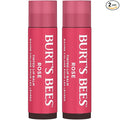 Burt's Bees Lip Tint Balm, Mothers Day Gifts with Long Lasting 2 in 1 Duo Tinted Balm Formula, Color Infused with Deeply Hydrating Shea Butter for a Natural Buildable Finish, Petal Rose (2-Pack)