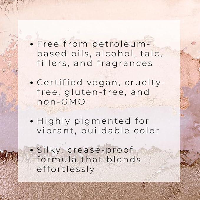 Honeybee Gardens Skinny Dip Eye Shadow Palette, 4 Highly Pigmented Shades, Long-Lasting Luxe Finish, Vegan, Cruelty-Free, Gluten-Free, Paraben-Free, 1.3g Each