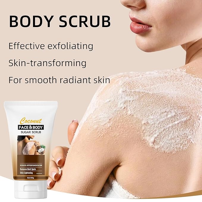 KP Bump Eraser Face & Body Scrub, Exfoliating Scrub for Women & Man, Gentle Exfoliator Enzymes Smooth Skin, Deep Moisturizing Cleanser for All Skin Types, Exfoliator for Dullness, Pores