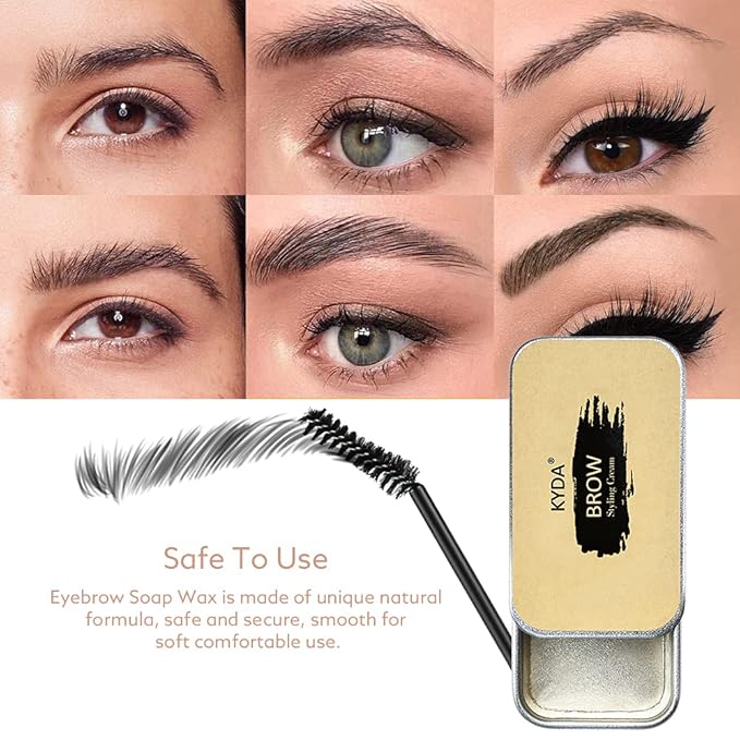 Ownest Soap Brow Eyebrow Soap Kit,Brows Styling Soap,Long Lasting Waterproof Smudge Proof Eyebrow Styling Pomade for Natural Brows, 3D Feathery Brows Makeup Balm