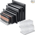 Acrylic Makeup Storage Eyeshadow Palette Organizer w/Removable Dividers 10 Space Display Case Fits Virtually All Blush Powder Pallet Sizes (2)