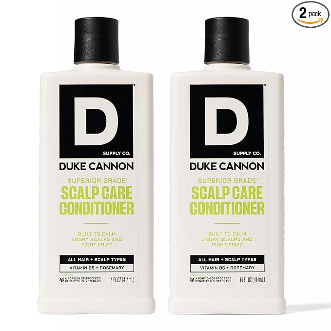 Duke Cannon Superior Grade Scalp Care Conditioner for Men, 14 oz – Vitamin B5 for Hydration, Rosemary & Arnica for Scalp Soothing, Shea Butter & Coconut Oil for Moisture, Sulfate-Free
