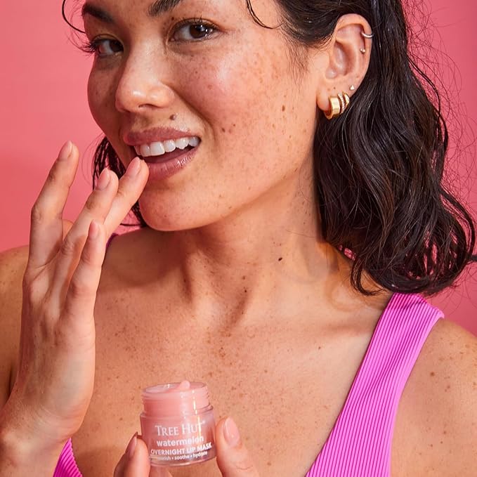 Tree Hut Watermelon Overnight Lip Mask, Hydrating Lip Treatment, Leave On Overnight for Soft, Smooth Lips, 0.6 oz