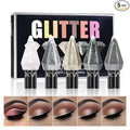 6 Pcs Liquid Glitter Eyeshadow Set Colorful Eyeliner with Long-Lasting and Waterproof Shinning Eye Shadow Gift for Women Eye Makeup(Diamond B)