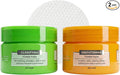 Global Beauty Care Toner Pads Combo Pack - Brightening Formula with Glycolic Acid, Lemon, Honey & Clarifying Formula with Witch Hazel, Mandelic Acid, CICA, Dual Textured Facial Pads, 80 ct (2-Pack)