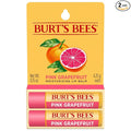 Burt's Bees Lip Balm - Pink Grapefruit, Lip Moisturizer With Responsibly Sourced Beeswax, Tint-Free, Natural Origin Conditioning Treatment, 2 Tubes, 0.15 oz.