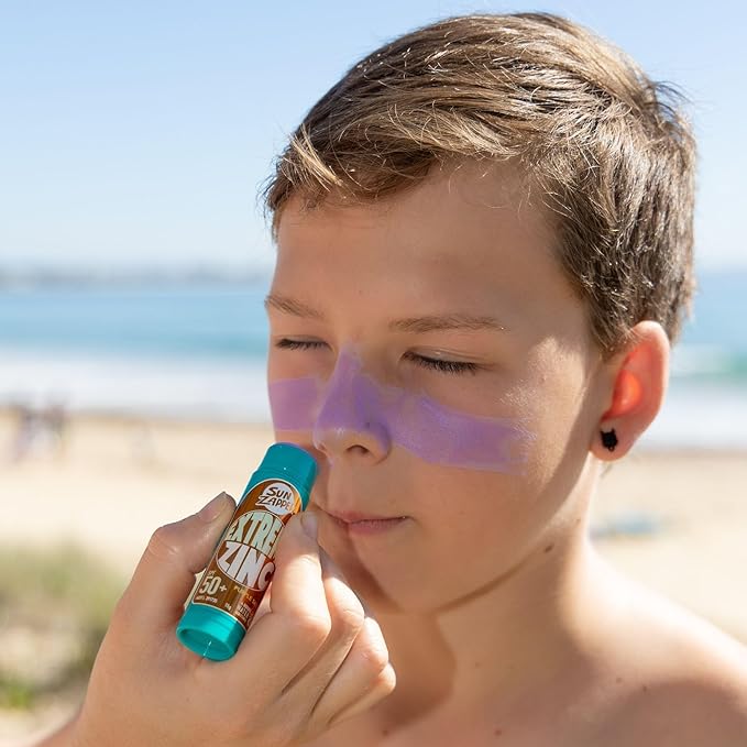 Sun Zapper Extreme Zinc Sunscreen Stick SPF 50+ Purple Sky – Colored Water Resistant Mineral Sunscreen for Face, Zinc Oxide Surf Sunscreen Stick for Water Sports, 15g (0.53 oz), Australian Made