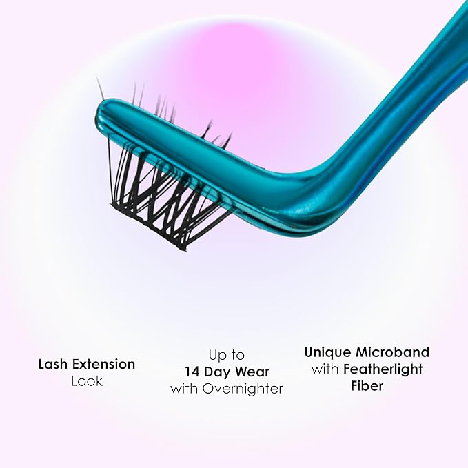 Falscara Essentials Kit, False Eyelashes, Lash Clusters, Soft Wispy, 10mm-14mm, Includes Bond & Seal, Precision Applicator & 36 Clusters