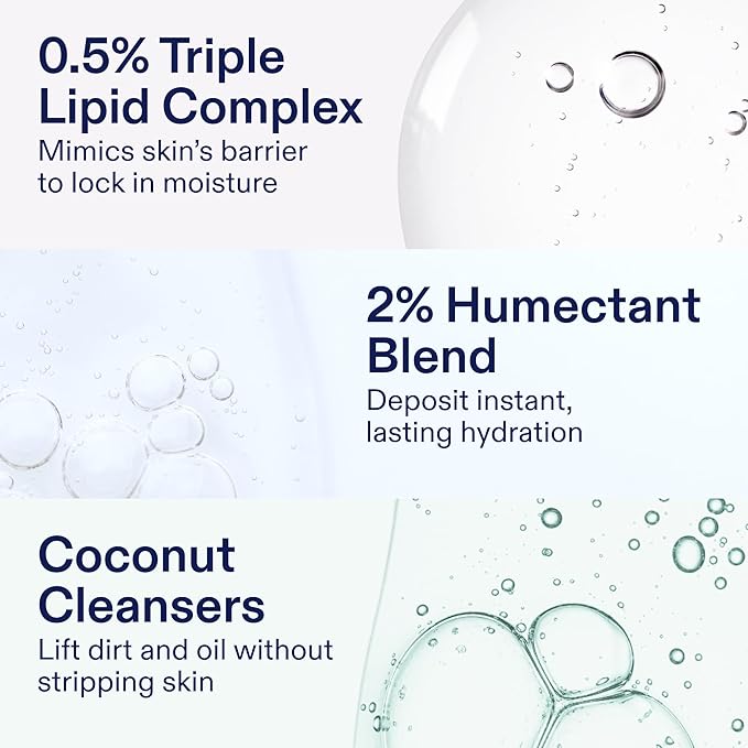 Skinfix Ceramide + Ectoin Gentle Gel Cleanser - 5 oz - SPF + Makeup Remover - Hydrates Skin - Vegan, Cruelty Free