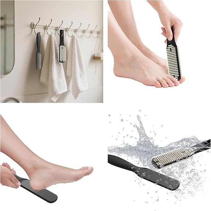 Foot File Pedicure Tool Callus Remover, Durable Foot Scrubber Dead Skin Remover, Professional Toe Cleaning Brush