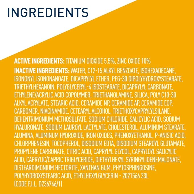 CeraVe Hydrating Mineral Sunscreen SPF 30 with Sheer Tint, Tinted Mineral Sunscreen with Zinc Oxide & Titanium Dioxide, Blends Seamlessly For Healthy Glow, Light, 1.7 Oz