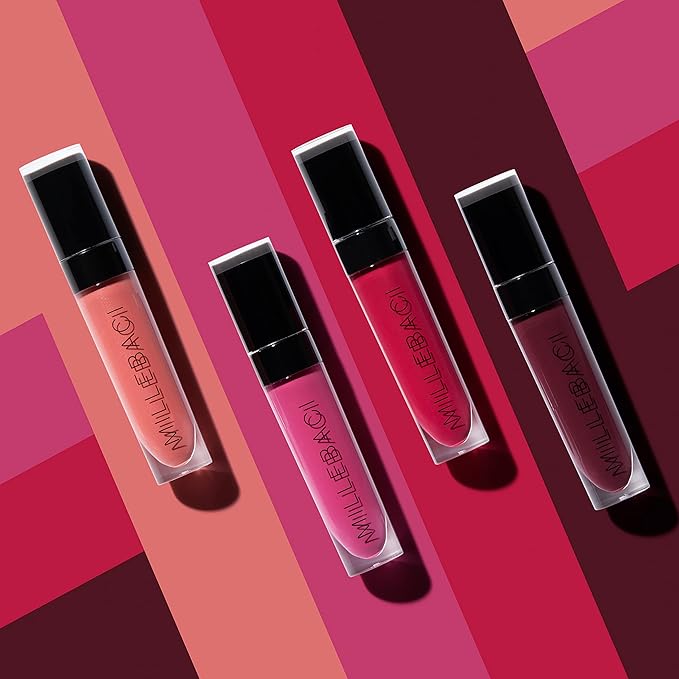 Nouba Millebaci Long Lasting Liquid Lipstick Light Red, Lustrous Moisturizing Creamy Formula with Vitamin E Intense Color Pigment High Impact Makeup Lip Cream Color Stick Balm For Women (Color 8)