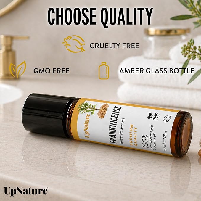 UpNature Frankincense Essential Oil Roll On - 100% Pure Frankincense Oil for Skin