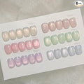 Born Pretty Cat Magnetic Eye Gel Nail Polish Set 6 Colors Spring Summer Moonlight Pastel Pink Blue Purple Green Glitter Magnetic Gel Polish Gels Polish Kit for Manicure Salon DIY 7ML