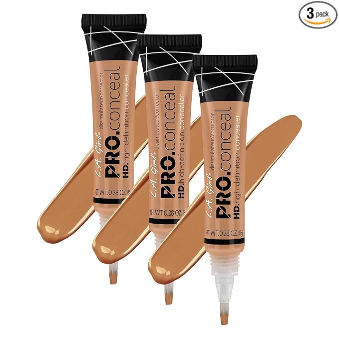 L.A. Girl Pro Concealer, Medium Beige, 0.28 Oz (LAX-GC978-A) (Pack of 3)