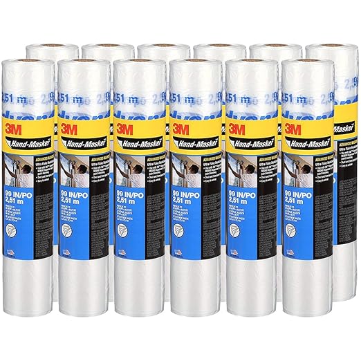 3M 12-Rolls of 99” x 90 AMF99 Hand-Masker Pre-Folded Advanced Masking Film