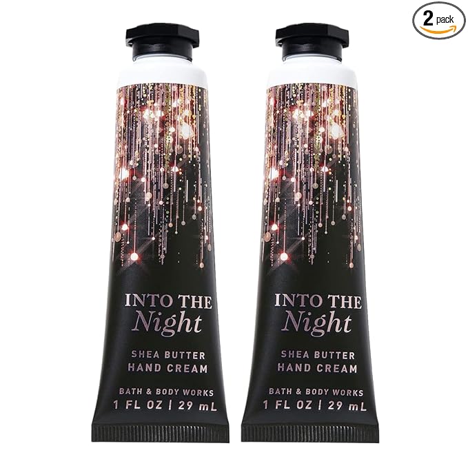 Bath & Body Works Into The Night Hyaluronic Acid Hydrating Hand and Body Cream 1.0 Fluid Ounce, 2-Pack (Into The Night)