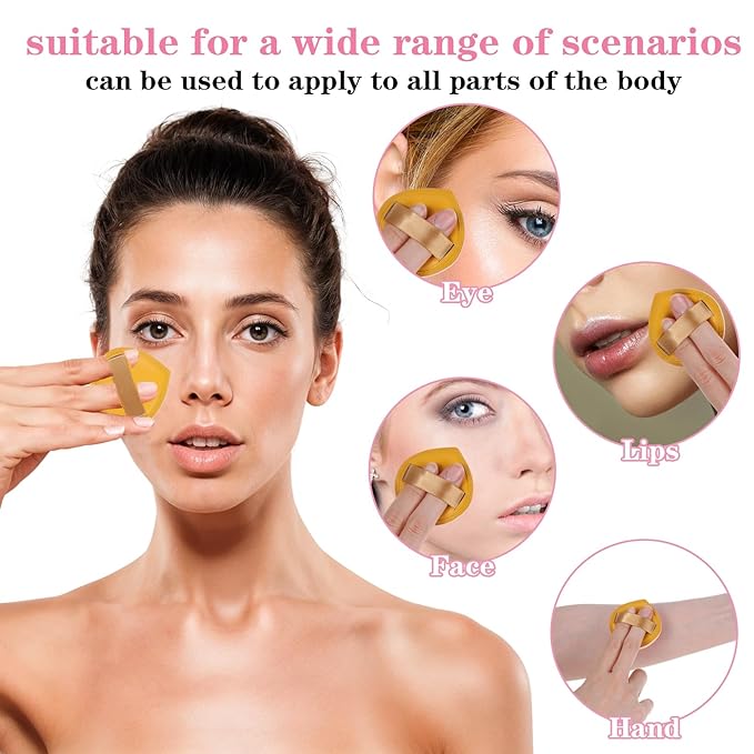 Ymapinc 5Pcs Makeup Sponges for Foundation,Cushion Puff Foundation Sponge Soft and Reusable Beauty Sponges for Makeup Natural and Easy Make Up,Yellow