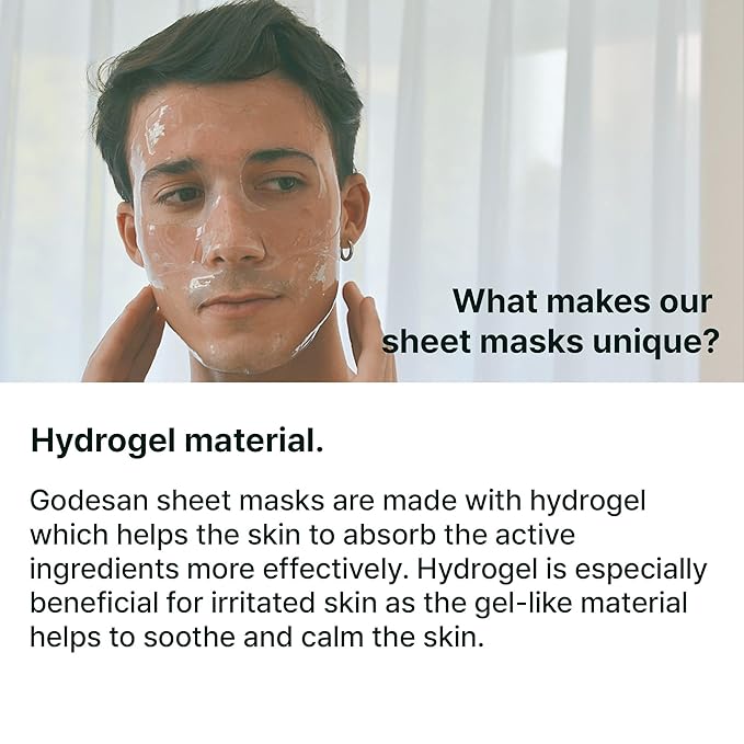 Hydrogel Face Mask Pack 5pcs - Rich Collagen, Deep Moisture, Ginseng, Tea Tree, Hyaluronic, Overnight Mask, All skin type