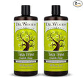 Dr. Woods Tea Tree Liquid Castile Soap - Castile Soap with Pure Tea Tree Oil, Body Wash for Men and Women, Organic Shea Butter, Natural Cleaner for Face, Hands, and Body - 32 Fl Oz, Pack of 2