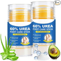 60% Urea with 2% Salicylic Acid Urea Foot Care Stick, Foot Cream for Dry Cracked Heels & Callus Care, Fast Absorbing Exfoliating Moisturizer for Feet, Hands, Knees, Heel Balm for Soft Skin (2 Pack)