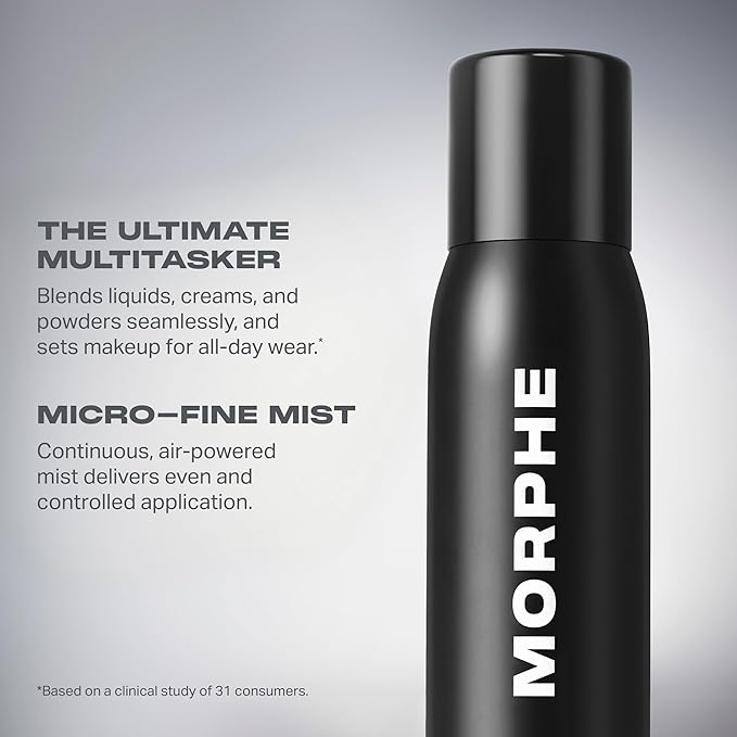 Morphe Jumbo Continuous Setting Spray - Micro-Fine Makeup Setting Spray with a Natural Radiant Finish - Helps Makeup Resist Caking or Fading & Increases Wear of Foundation (6.5 fl oz)