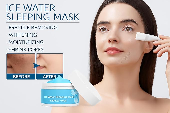 J Skin Beauty HYDRA MOIST Ice Water Sleeping Mask, 300g Fast absorbing.With cooling effect