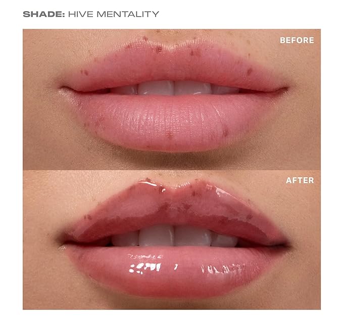 Morphe Hot Honeys Volumizing Lip Oil Plumper - Hydrating Lip Gloss for Women with Manuka Honey + Chili Extract - Makeup for Tingling Volume & Glossy Sheer Tint - Golden Rule (0.15 fl oz)