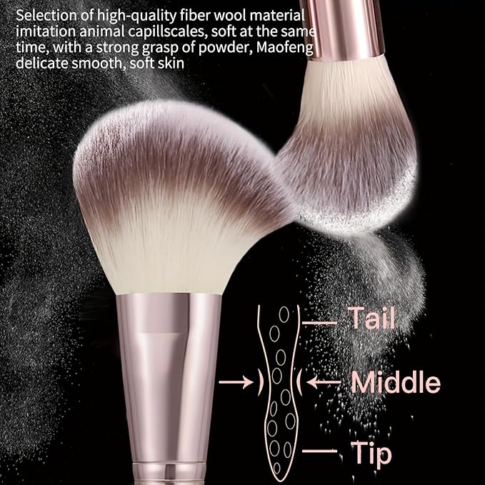 HGHDBT 53Pcs Brown Makeup Brushes Set Professional Makeup Kit Multi-functional Makeup Tool Set with Facial Makeup Accessories, Foundation Makeup Brush Kit Eye and Face Make up Brushes & Tools