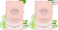 Pacifica Beauty, Vegan Collagen Hydrate & Plump Face Mask, Sheet Mask Set, Skincare, Moisturizer, Hydrated Dewy Skin, Cucumber & Aloe, For Dry & Aging Skin, 2 Pack, Vegan