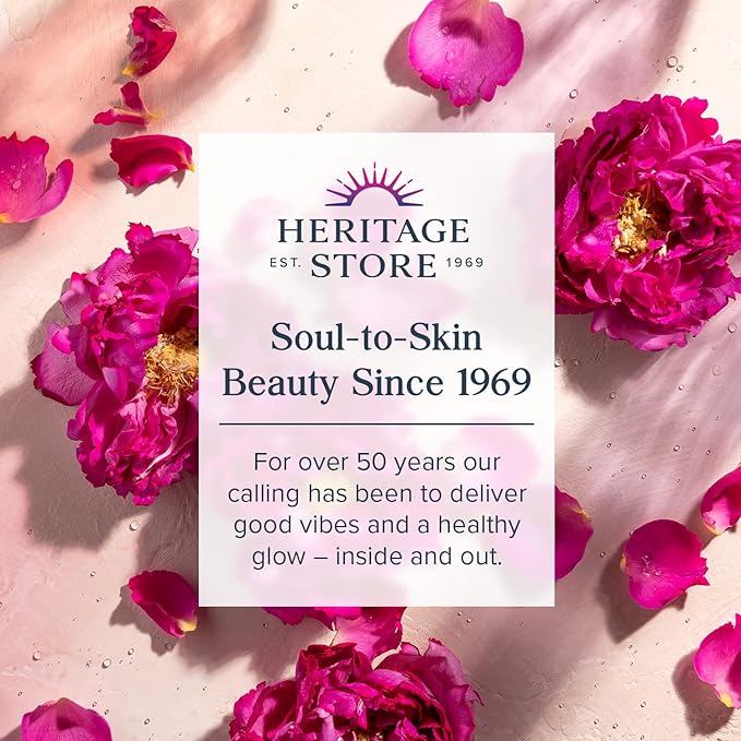 HERITAGE STORE Rosewater Jelly Facial Mask - Hydrating Treatment for Dry Combination Skin, Gel Face Mask Locks in Moisture w/ Hyaluronic Acid and Rose Complex, Hypoallergenic, Vegan, Cruelty Free, 2oz