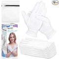 6 Pairs 100% Moisturizing Gloves for Dry Hands Overnight, Selizo 10 Pairs White Cotton Gloves for Women Eczema, Hand Moisturizer Sleeping Spa Gloves for Dry Hands Eczema