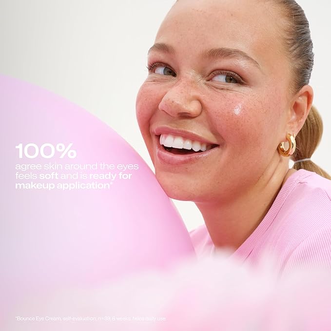 Lumene Nordic Bloom [LUMO] Bounce Eye Cream – Plumping & Illuminating Eye Cream with Vegan Collagen Peptides, Triple Hyaluronic Acid & Nordic Lingonberry, Fragrance-Free, Lightweight Formula, 10 ml