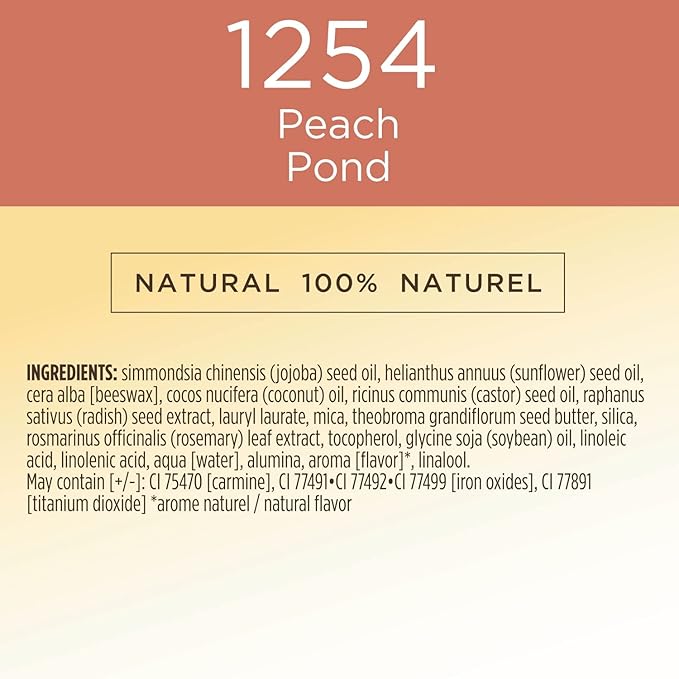 Burts Bees 100% Natural All Aglow Lip & Cheek Stick, Peach Pond - 1 Tube