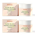 Glow Velvet Priming Moisture Cream, Pore Blurring and Makeup Gripping Primer, Hydrating Base for Smooth Makeup Application, Velvety Finish Face Primer for All Skin (2PC)