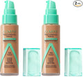 Almay Clear Complexion Acne Foundation Makeup with Salicylic Acid, Medium Coverage, Soft Matte Finish, Hypoallergenic, Cruelty- & Fragrance-Free, Dermatologist Tested, 705 Toast, 1 fl oz (Pack of 2)