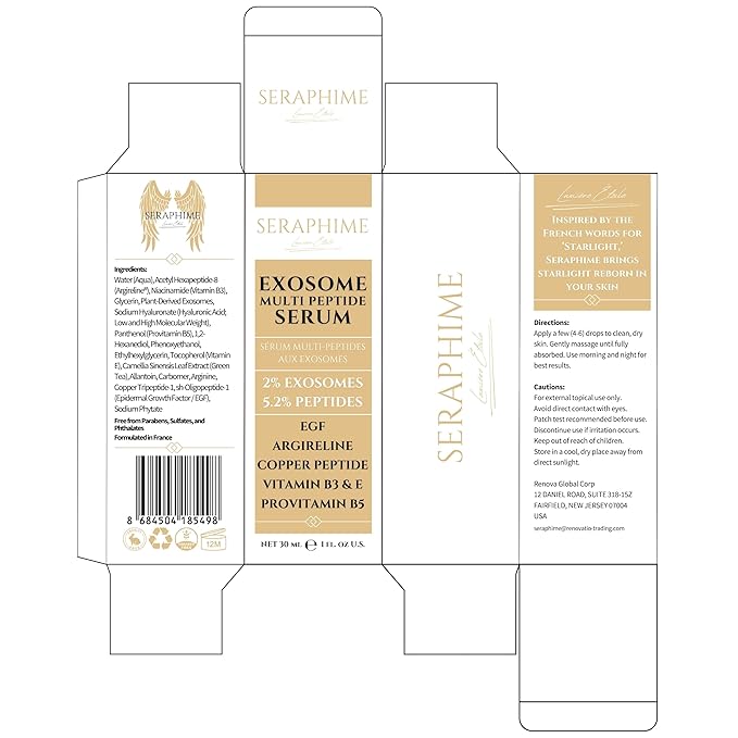 Exosomes for Skin Serum – Anti-Aging Multi Peptide Serum for Face Pores, Fine Lines & Microneedling – 2% Exosomes, GHK-Cu Copper Peptides, Argireline, EGF & Hyaluronic Acid