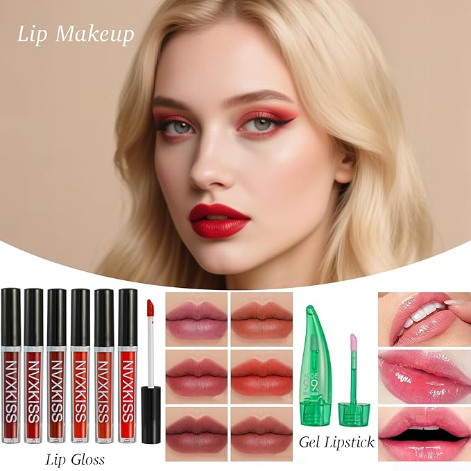 All in One Makeup Kit for Women Full Kit,Makeup Set for Women, Includes Eyeshadow Palette/Foundation/Lipstick/Eyeliner/Mascara/makeup Brush,Makeup Gift Set for Christmas & Birthday&Holiday&Everyday.
