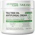 SAVILAND Antifungal Cream 120g Extra Strength: Max 25% Undecylenic Acid Fungal Cream for Skin Athletes Foot Jock Itch Ringworm Foot Fungus Treatment Natural Skin Relief with Tea Tree & Oregano Oil