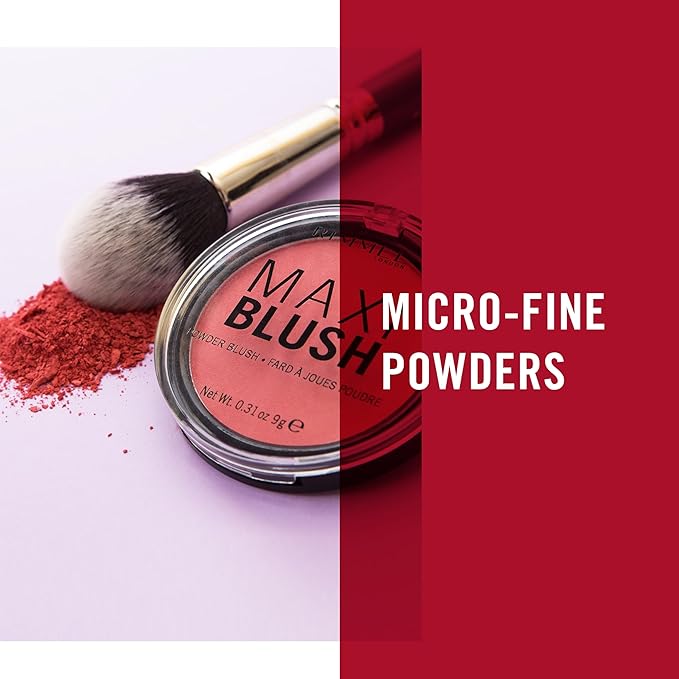 Rimmel London Maxi - 005 Rendez-Vous - Blush Powder, Lightweight, Highly Pigmented, Blendable, 0.31oz