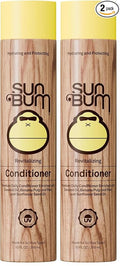 Sun Bum Revitalizing Conditioner - Hydrating and Nourishing Hair - Smoothes and Strengthens - UV Protecting - Vegan - Made Without Parabens - 10 oz,(Pack of 2)